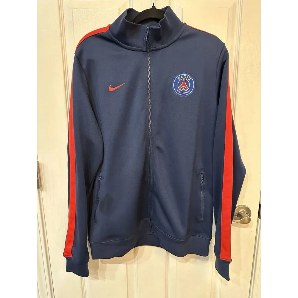 Paris Saint Germain Jacket Size LARGE Activewear‎ Full Zip Nike 547014-410 ig93